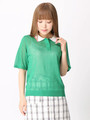 WEGO/ラインニットポロシャツ