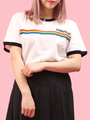 WC/レインボーテープリンガーTシャツ