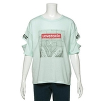袖スリットフォトプリントTシャツ