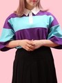 WC/ボーダー半袖シャツ
