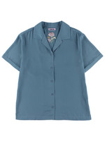 PUNYUS/薔薇刺繍オープンカラーシャツ