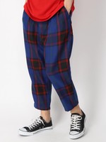 WEGO/イージーチェックペグトップパンツ