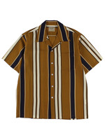 オープンカラー半袖柄シャツ：F