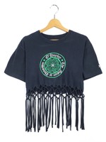 リメイクフリンジTシャツ リメイク     /サイズ表記 M