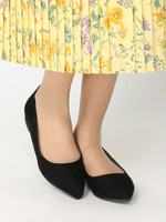 フェイクスエードトンガリパンプス