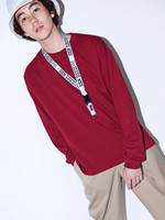 WEGO/USAコットンカラーロングTシャツ
