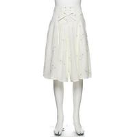 【50%OFF】お花刺しゅう入りガウチョパンツ