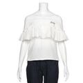 【50%OFF】オフショルダーフリルつきTシャツ