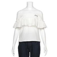 【50%OFF】オフショルダーフリルつきTシャツ
