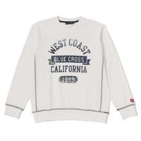 【50%OFF】カレッジロゴリブ切り替えミニ裏毛トレーナー