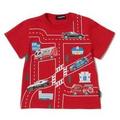 【50%OFF】トミカコラボ折り返しギンガム道路Tシャツ