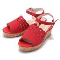 【50%OFF】パンチングスカラップサンダル