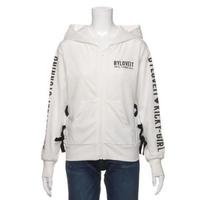 【50%OFF】ロゴ入り袖サイドレースアップパーカー