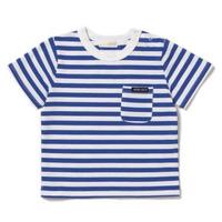 【50%OFF】先染ボーダー胸ポケットつきTシャツ