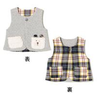 【30%OFF】くまポケットつきリバーシブルベスト