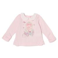 コスメ刺しゅう丸衿つきTシャツ