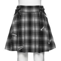 【50%OFF】チェック柄レースアップスカパン