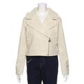 【50%OFF】フェイクレザーフリルライダースジャケット