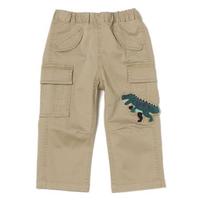 恐竜アップリケ九分丈カーゴパンツ