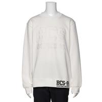 【50%OFF】同色ロゴ刺しゅう裏毛トレーナー