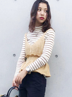 WEGO/ペプラムニットビスチェ