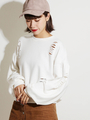 WEGO/ダメージボリュームスウェット