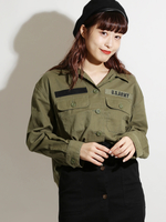WEGO/ミリタリークロップドシャツ