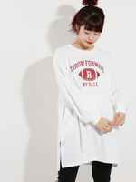 WEGO/カレッジロゴルーズスウェット