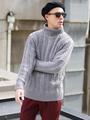 [18AW 新作アイテム]ケーブルハイネックニット/タートル/セーター
