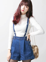 WEGO/サスペンダー付きショートパンツ