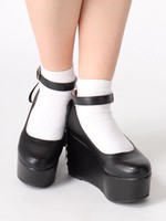 WEGO/厚底レースアップパンプス