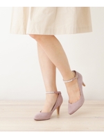 3WAYパールストラップ スカラップパンプス/ライトパープル (081)