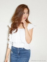 3wayフリルTOPS/ホワイト