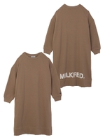 BACK STENCIL SWEAT DRESS/ベージュ