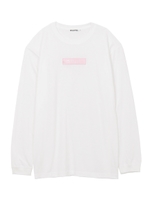 BIG LS TEE EMBROIDERED PASTEL BAR/ライトピンク