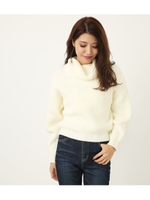 BackレースUP Knit TOP/WHT