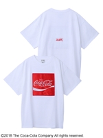 COCA-COLA BY X-GIRL SATIN PATCH S/S BIG TEE/ホワイト
