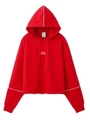 CROPPED SWEAT HOODIE/レッド