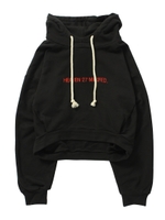 DOLMAN SLEEVE HOODED TOP/ブラック