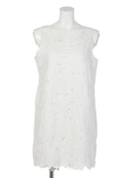 Embroidery V/N コットンOP/WHT