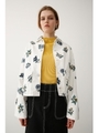 FLOWER EMBROIDERY ジャケット/WHT