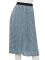 GEOMETRIC PATTERN プリーツSK/ブルー