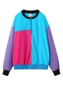 HALF ZIP CRAZY COLOR TOP/ライトブルー