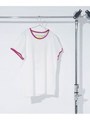 HEAD×安西こずえ/別注パイピングプリントTシャツ/ホワイト