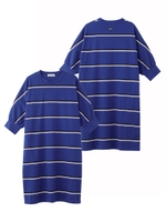 HEAVYWEIGHT STRIPED DRESS/ブルー