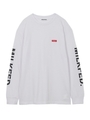 L/S TEE SLEEVE STENCIL LOGO/ホワイト