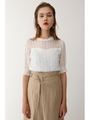 LACE HALF SLEEVE Tシャツ/O/WHT1