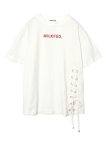 LACE-UP HEM TOP/ホワイト