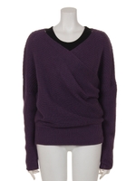 LAYERED KNIT TOP/パープル