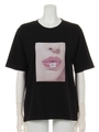 LIPプリントT/black